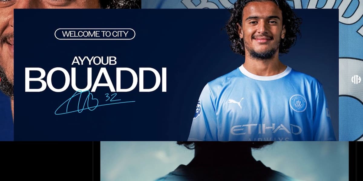 أَيُّوب بوعـدي ينتقل إلى مانشستر سيتي بعقد حتى 2031 مقابل 100 مليون يورو
